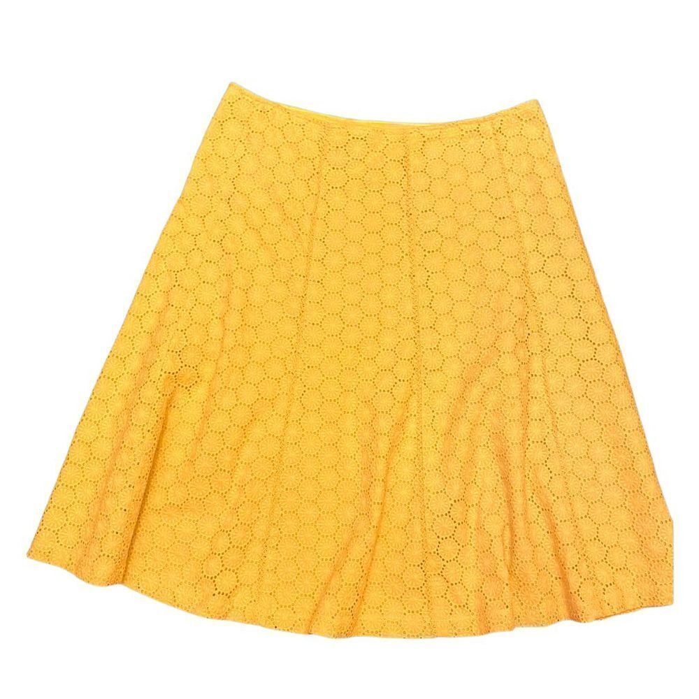 Willi Smith Antique White‎ Eyelet Lace Skirt Size 10